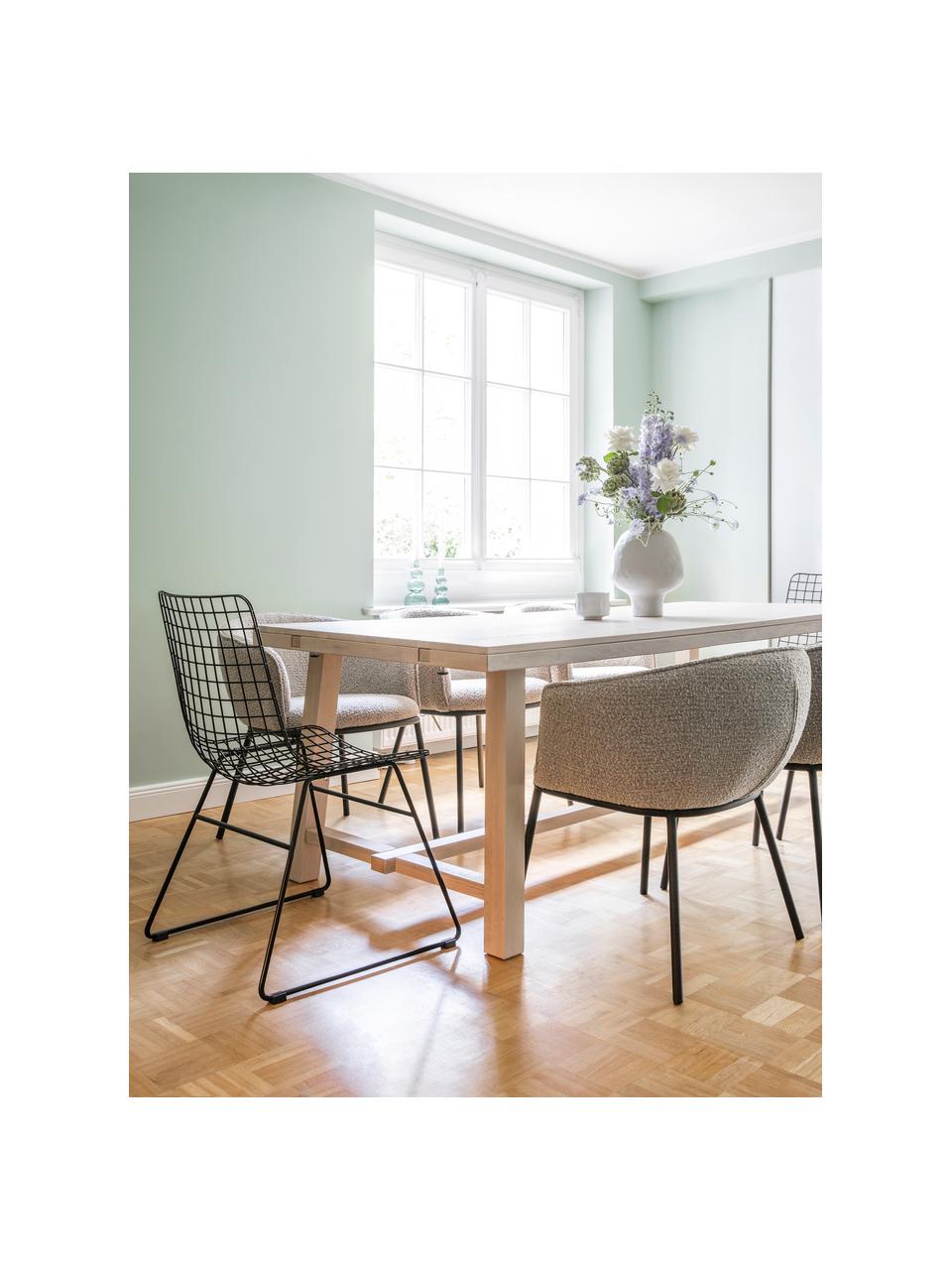 Buklé stolička s opierkami Feels, Buklé sivá, Š 64 x H 60 cm