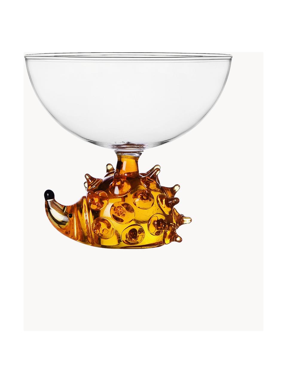 Ručne vyrobený pohár na kokteily Animal Farm, Borosilikátové sklo, Priehľadná, oranžová, Ø 11 x V 10 cm, 280 ml