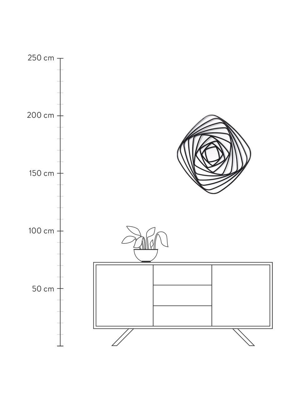 Decorazione da parete in metallo Universe, Acciaio rivestito, Nero, Larg. 69 x Alt. 69 cm