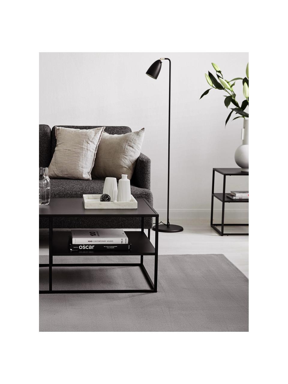 Tapis en laine gris Ida, Gris, larg. 80 x long. 150 cm (taille XS)