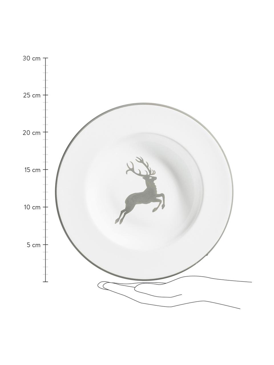 Súprava tanierov Grauer Hirsch, 2 osoby (4 diely), Keramika, Sivá, biela, Súprava s rôznymi veľkosťami