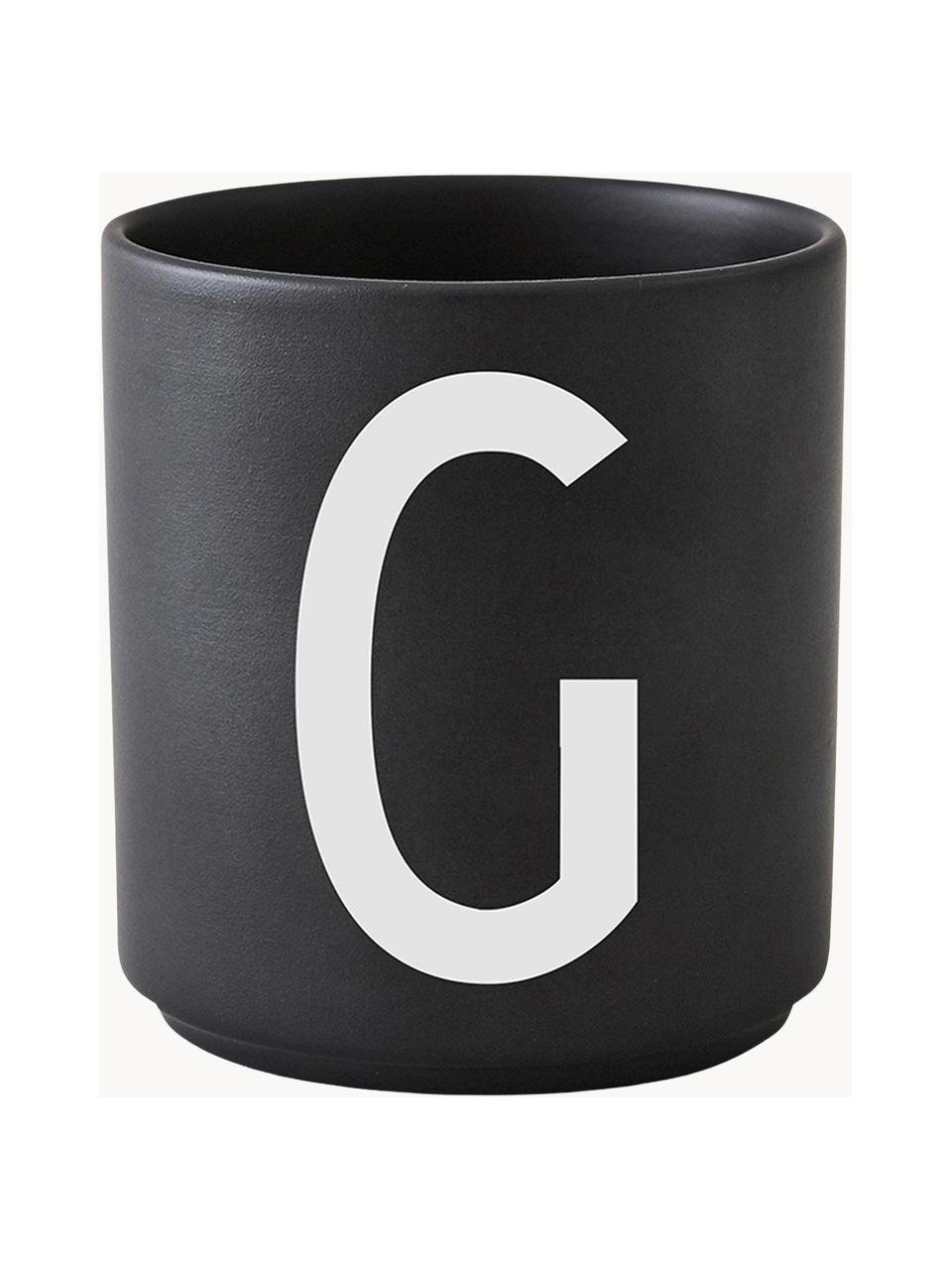 Mug design Personal (variantes de A à Z), Porcelaine Fine Bone China
Fine Bone China est une porcelaine tendre, qui se distingue particulièrement par sa brillance et sa translucidité, Noir, blanc, Mug Y, 250 ml