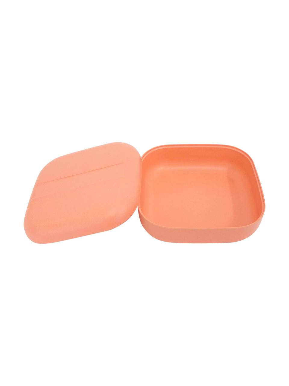 Lunchbox Bento, Bamboehoutvezels, melamine, voedselveilig
BPA-, PVC- en ftalatenvrij, Koraalrood, crèmewit, zwart, 15 x 7 cm