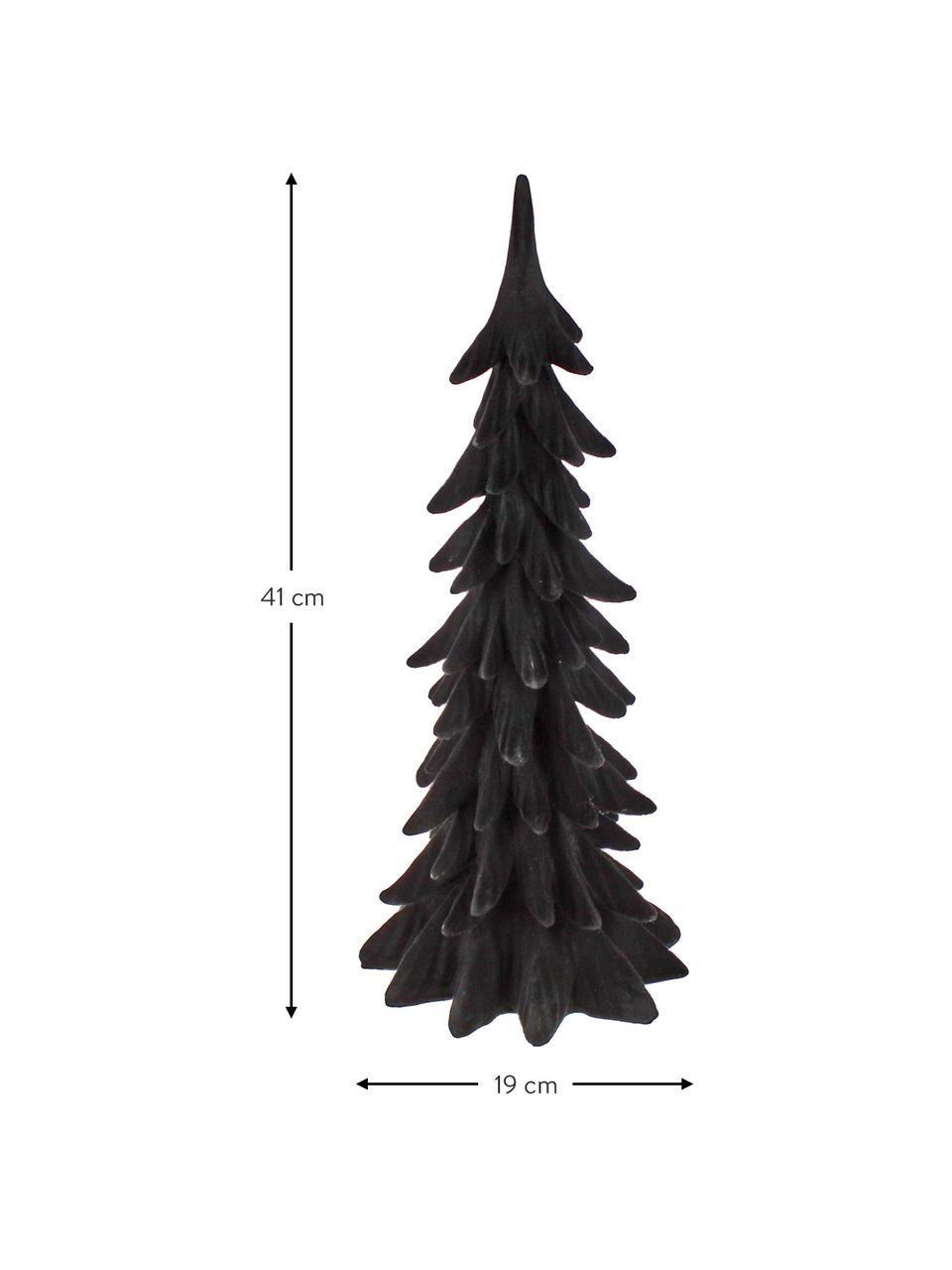 Dekorácia Tanne, Polymérová živica, Čierna, Š 19 x V 41 cm