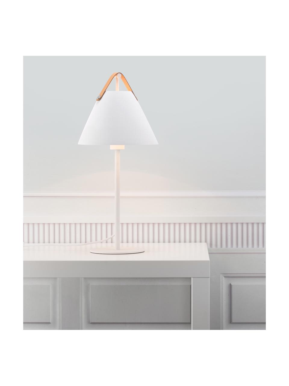 Grande lampe à poser blanche Strap, Blanc