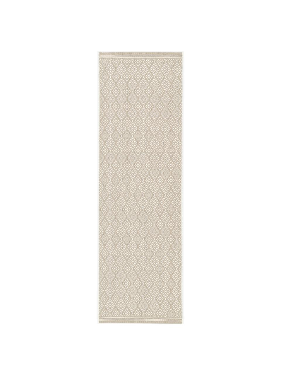 Tapis d'extérieur Capri, 86 % polypropylène, 14 % polyester, Beige, larg. 80 x long. 250 cm