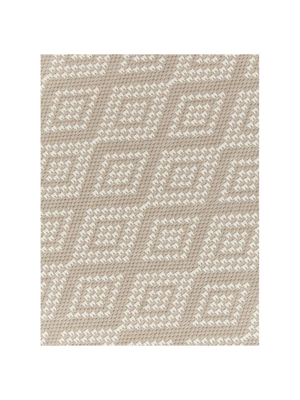 Tapis d'extérieur Capri, 86 % polypropylène, 14 % polyester, Beige, larg. 80 x long. 250 cm