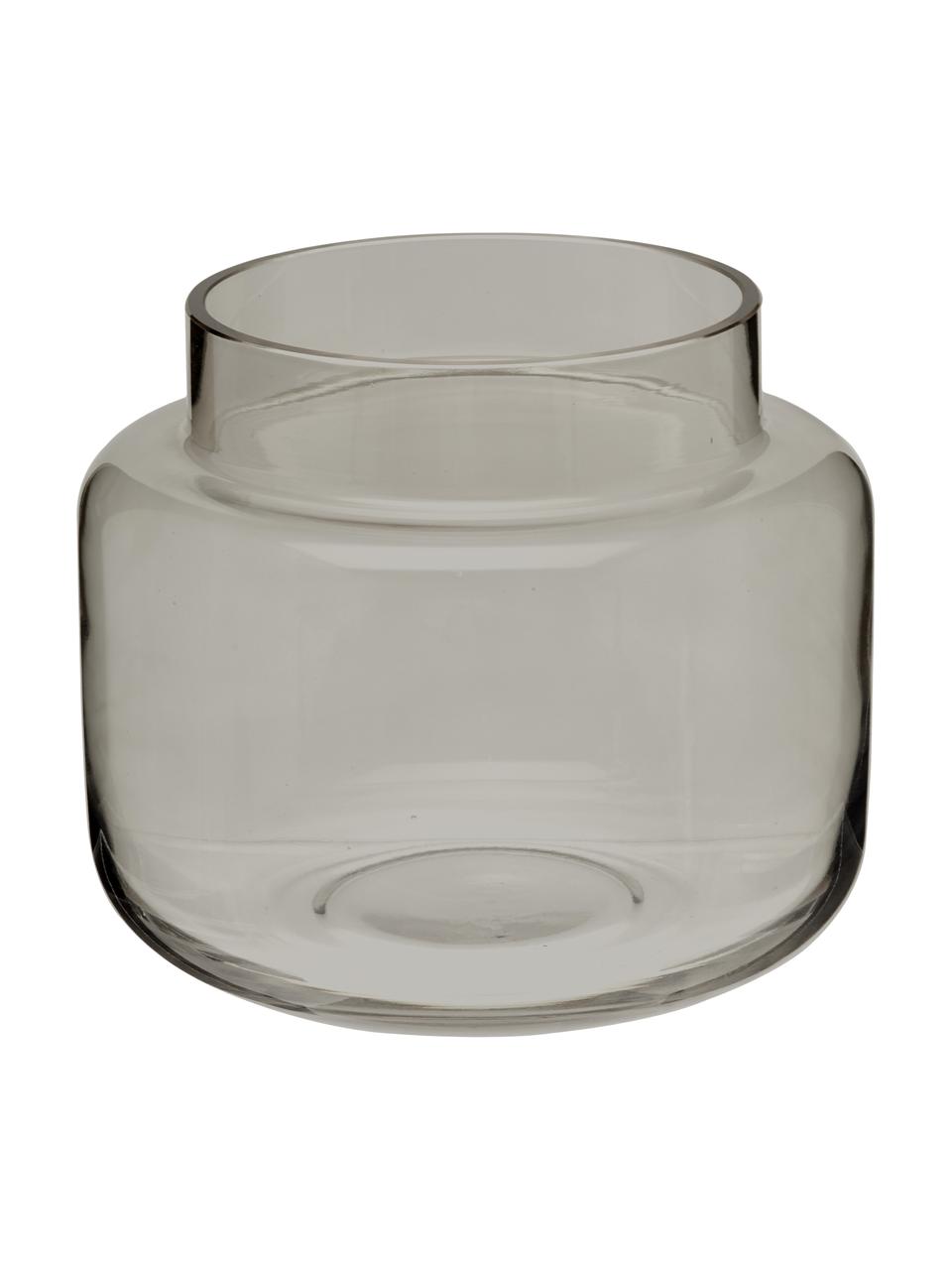 Glas-Vase Lasse, medium, Glas, Grau, transparent, Ø 16 x H 14 cm