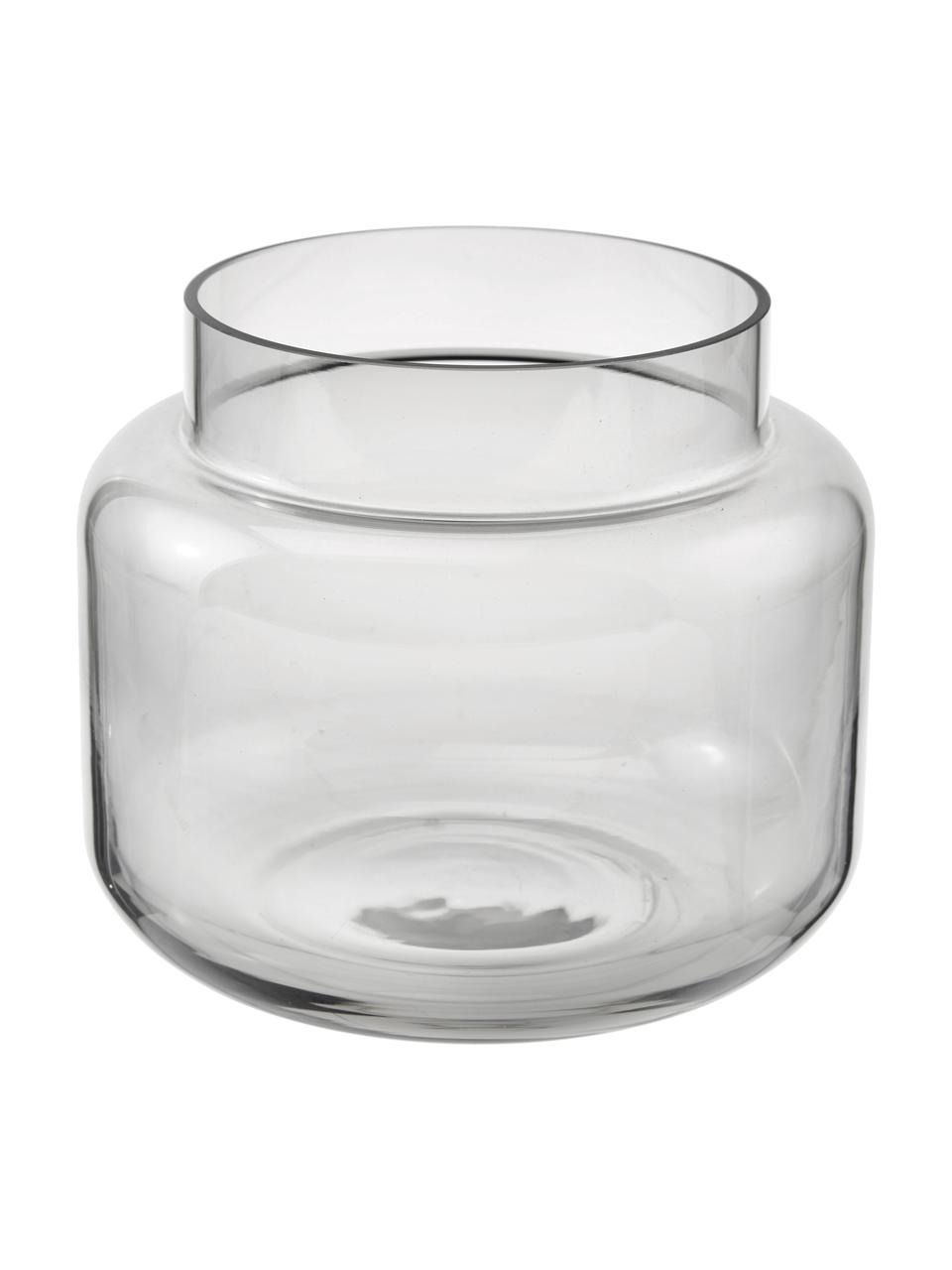Vase en verre transparent Lasse, Verre, Gris, transparent, Ø 16 x haut. 14 cm