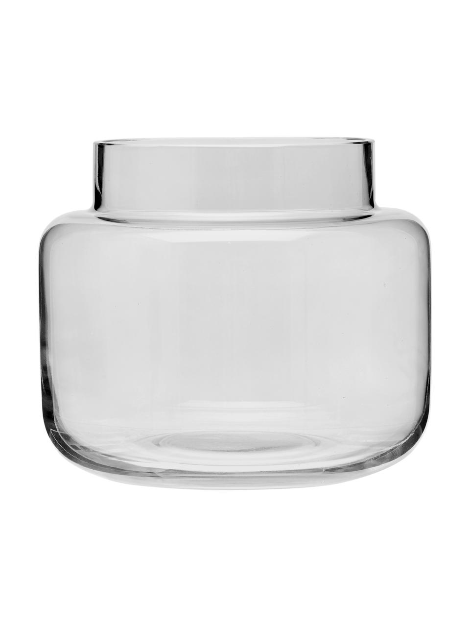 Vase en verre transparent Lasse, Verre, Gris, transparent, Ø 16 x haut. 14 cm