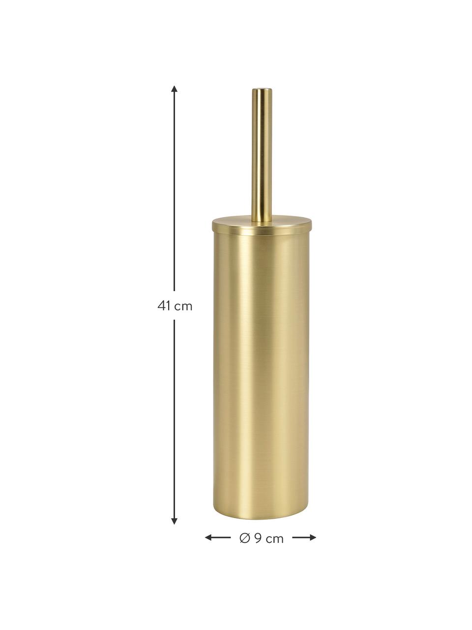 Toilettenbürste Onyar mit Edelstahl-Behälter, Behälter: Edelstahl, beschichtet, Messingfarben, Ø 9 x H 41 cm