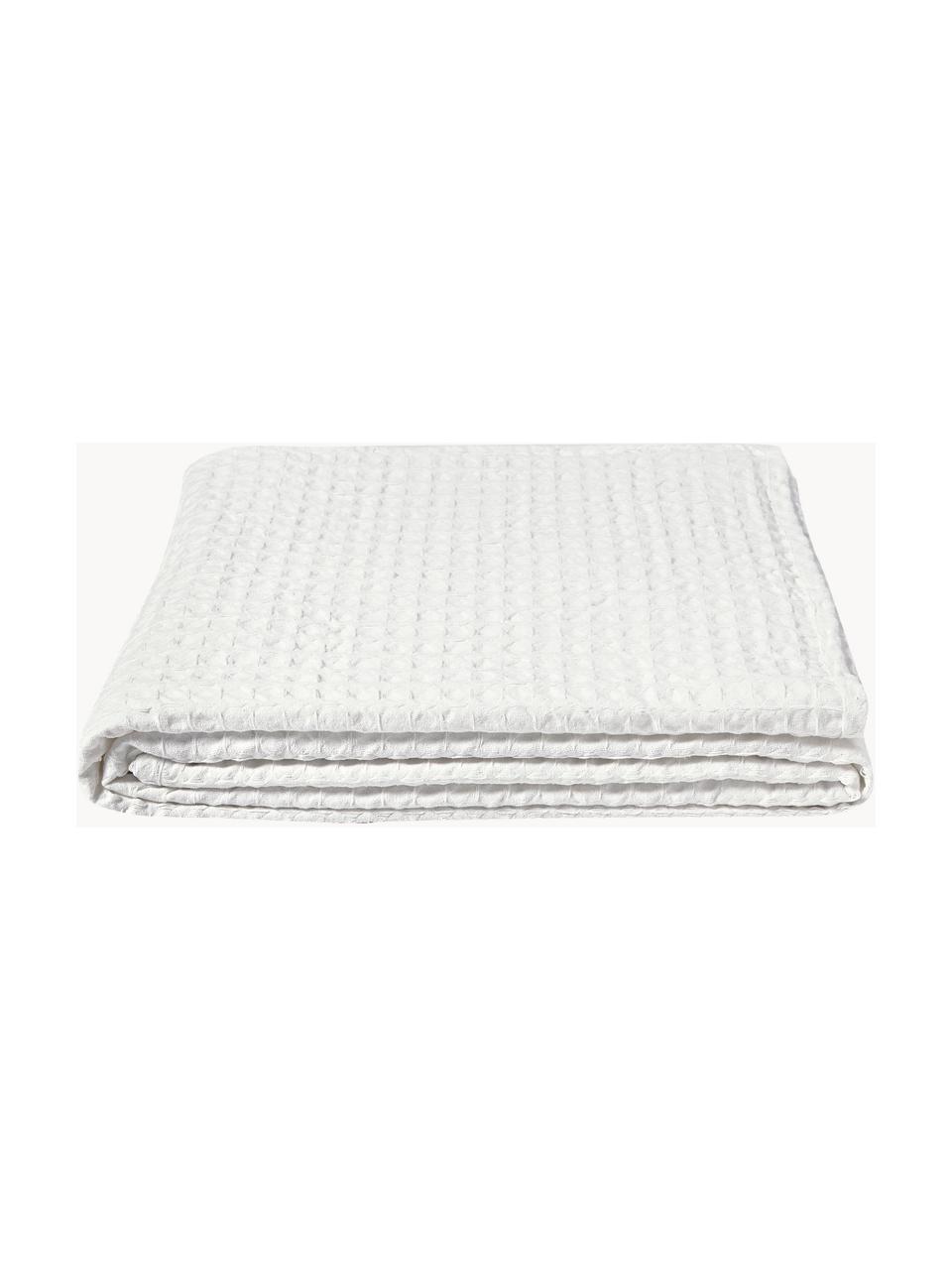 Couvre-lit gaufré Panal, 100 % coton, Blanc, larg. 180 x long. 260 cm (pour lits jusqu'à 140 x 200 cm)
