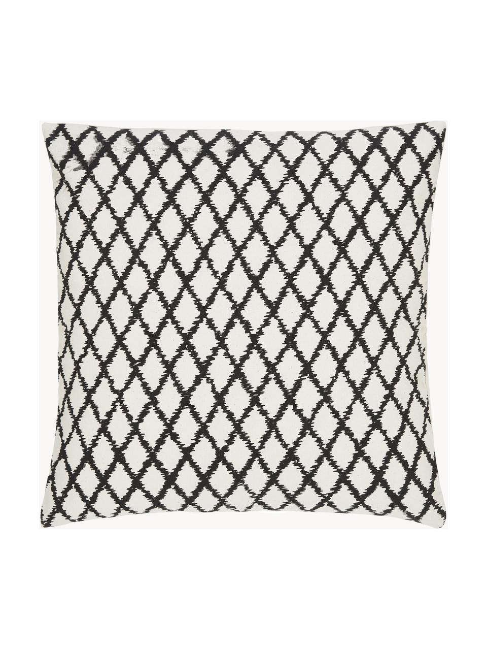 Poszewka na poduszkę Twila, 100% bawełna, Biały, czarny, S 45 x D 45 cm