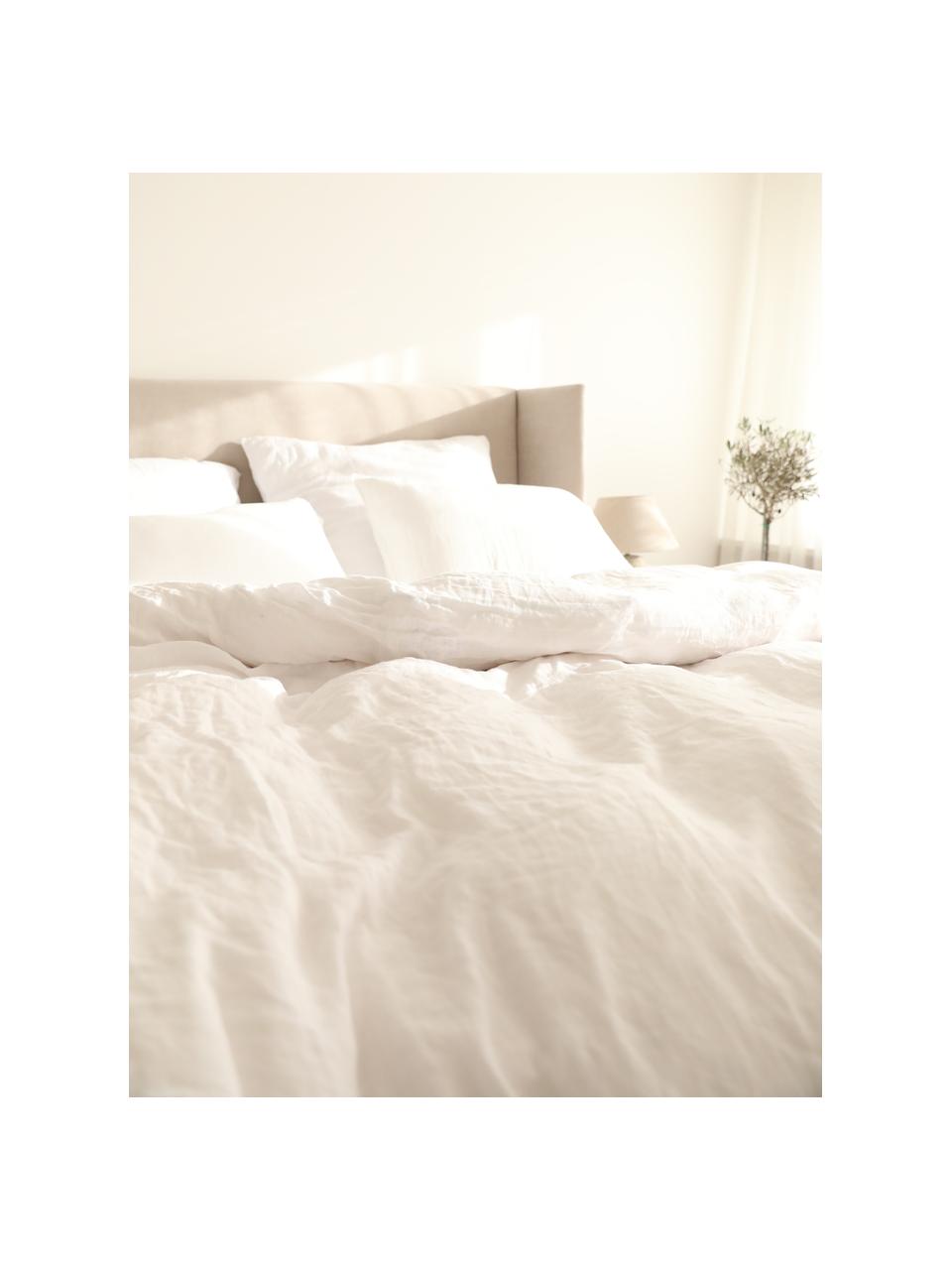 Ropa de cama de lino lavado Nature, Lino mixto
(52% lino, 48% algodón)

Densidad de hilo 108 TC, calidad estándar

Las prendas de lino mixto absorben hasta 35% de humedad intercambiandola con el ambiente, se seca muy rápido y tiene un agradable efecto refrescante para las noches de verano. Además su alta resistencia a la abrasión hace que el lino sea muy duradero, Blanco, Cama 90 cm (155 x 220 cm), 2 pzas.