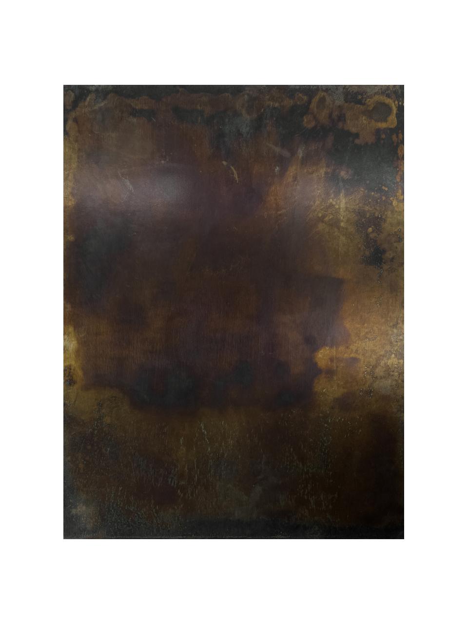 Ręcznie wykonana tablica ścienna Industrial, Metal powlekany, Ciemny brązowy, czarny, S 40 x W 50 cm