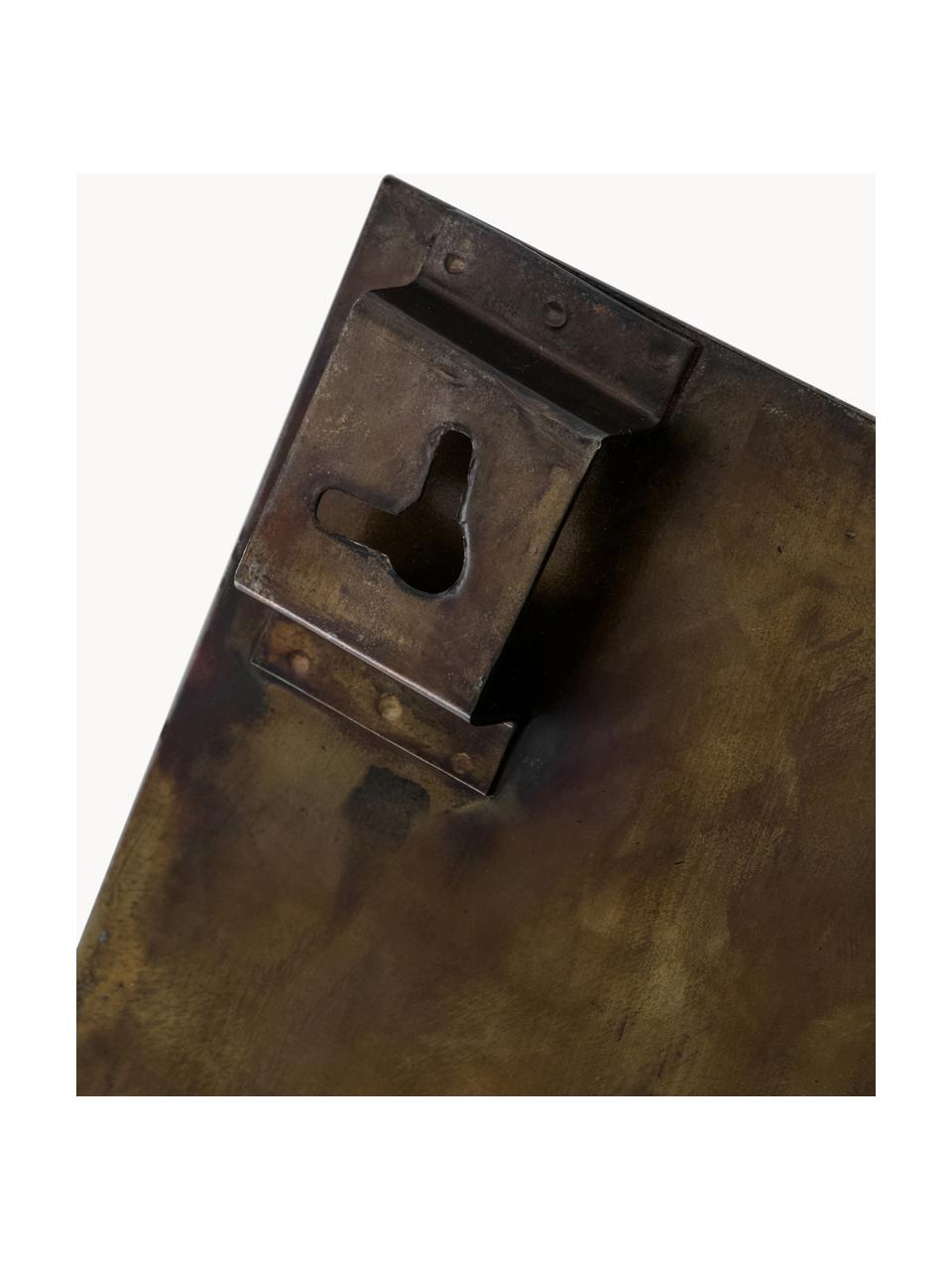 Bacheca fatta a mano Industrial, Metallo rivestito, Marrone scuro, nero, Larg. 40 x Alt. 50 cm