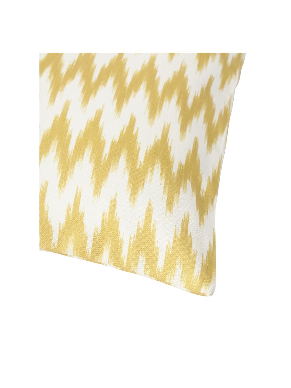Housse de coussin d'extérieur 40x40 motif ikat Maillot, 100 % acrylique

Le matériau est certifié STANDARD 100 OEKO-TEX®, 2016OK0494, Jaune, larg. 40 x long. 40 cm