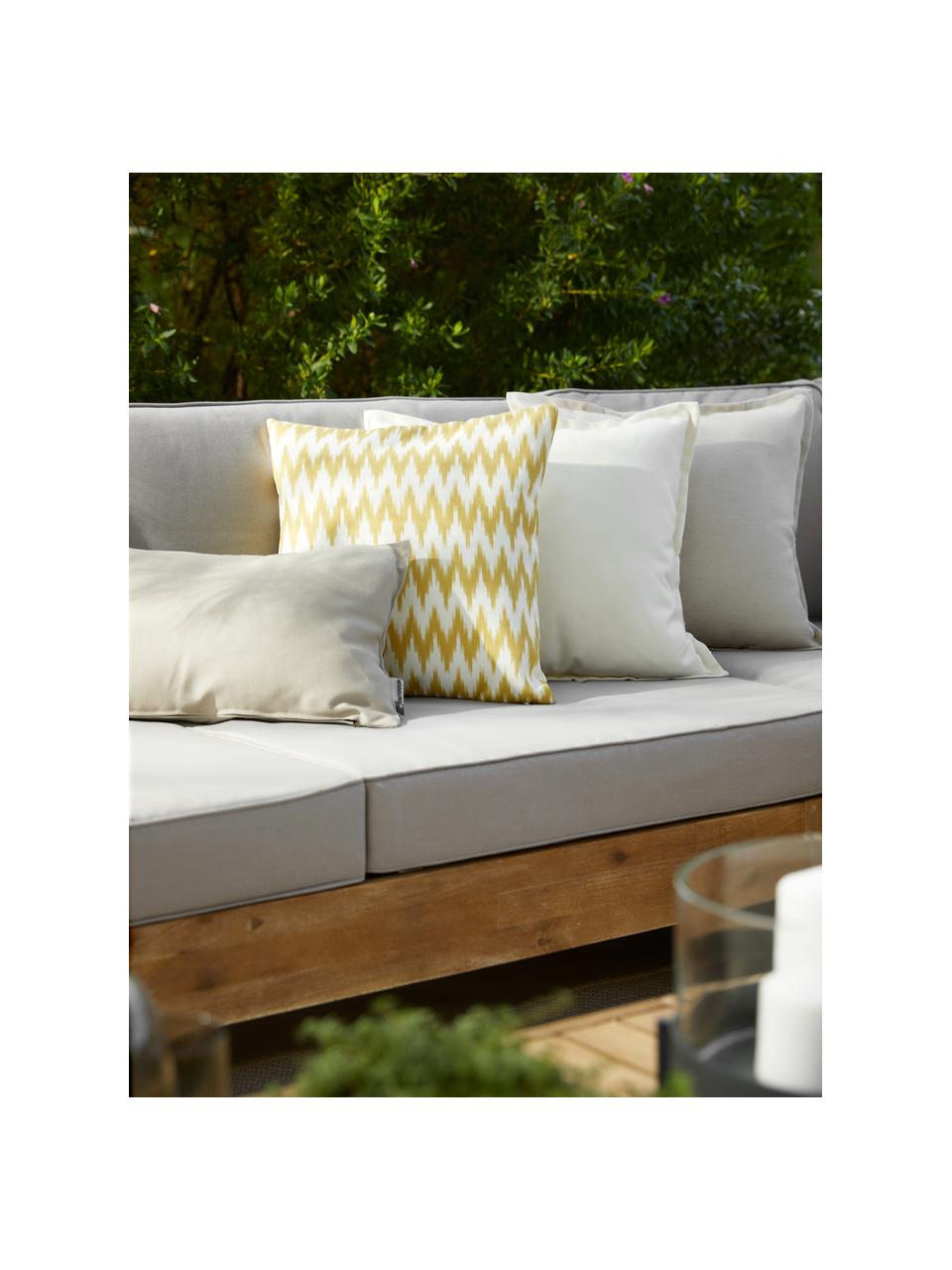 Copricuscino da esterno con motivo ikat Maillot, 100% acrilico 

Il materiale utilizzato in questo prodotto è stato testato per sostanze nocive e certificato secondo STANDARD 100 by OEKO-TEX®, 2016OK0494, Giallo, Larg. 40 x Lung. 40 cm