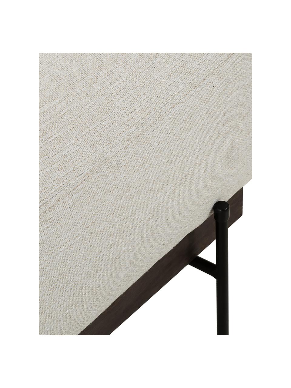 Reposapiés puf Brooks, Tapizado: poliéster El tapizado no , Estructura: madera de pino maciza, Patas: metal con pintura en polv, Tejido beige, An 80 x Al 43 cm