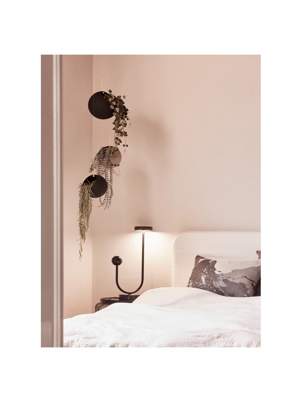 Grande lampe à poser LED en marbre Grasil, Noir, marbré, larg. 28 x haut. 56 cm