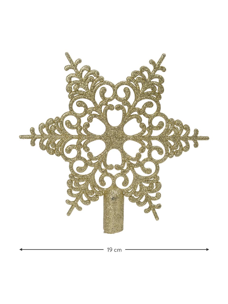 Špice na vánoční stromeček Adelle, Umělá hmota, Zlatá, Ø 19 cm, V 19 cm