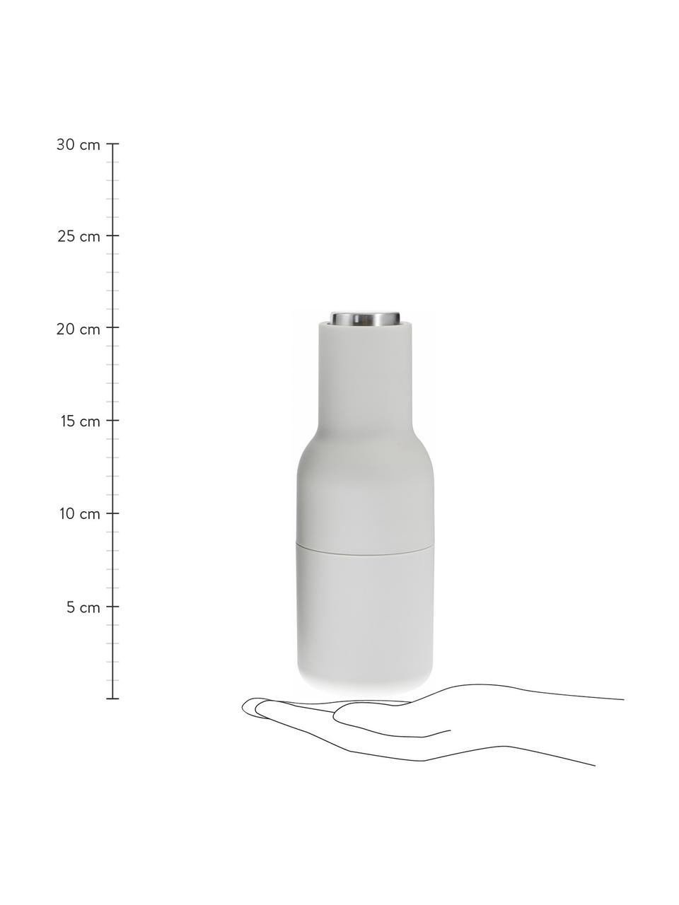 Set saliera e pepiera di design con coperchio in acciaio inossidabile Bottle Grinder 2 pz, Coperchio: acciaio inossidabile, Antracite, grigio chiaro, argentato, Ø 8 x Alt. 21 cm