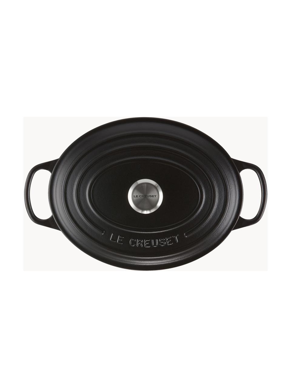 Cocotte ovale en fonte émaillée Signature Collection, Fer, émaillé, Noir, larg. 33 cm, 7,5 L