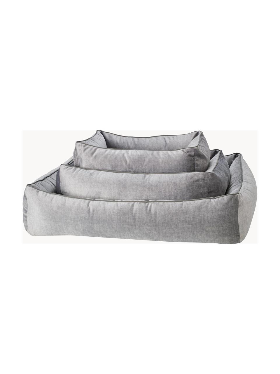 Cuccia in velluto Glam, varie misure, Rivestimento: velluto (100% poliestere), Grigio chiaro, grigio scuro, Larg. 112 x Prof. 95 cm