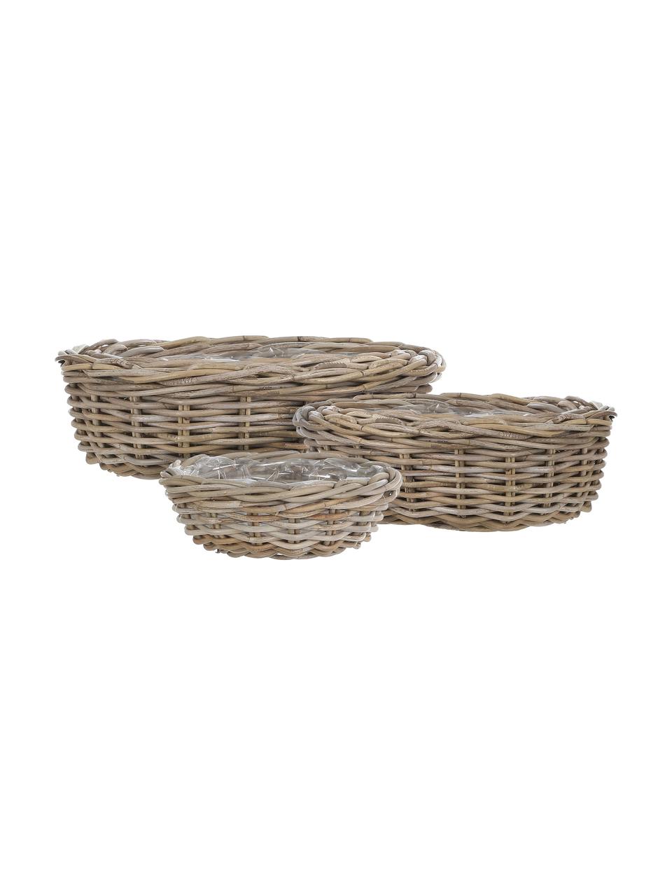 Korb-Set Marcia, 3-tlg., Korb: Rattan, Rattan, Set mit verschiedenen Grössen