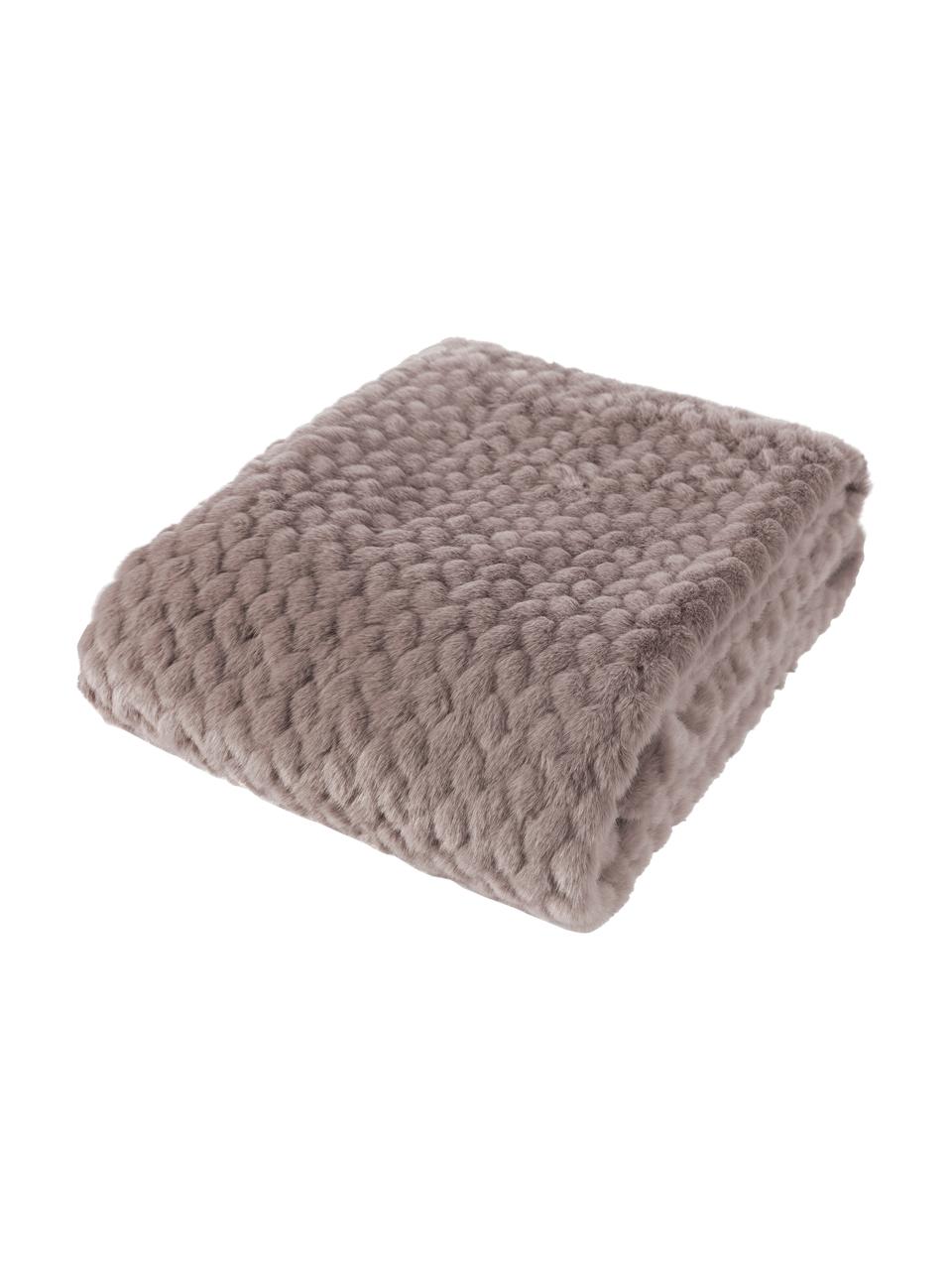 Kuscheldecke Mink aus Webpelz in Taupe, Vorderseite: 60% Polyacryl, 40% Polyes, Rückseite: 100% Polyester, Taupe, B 150 x L 200 cm