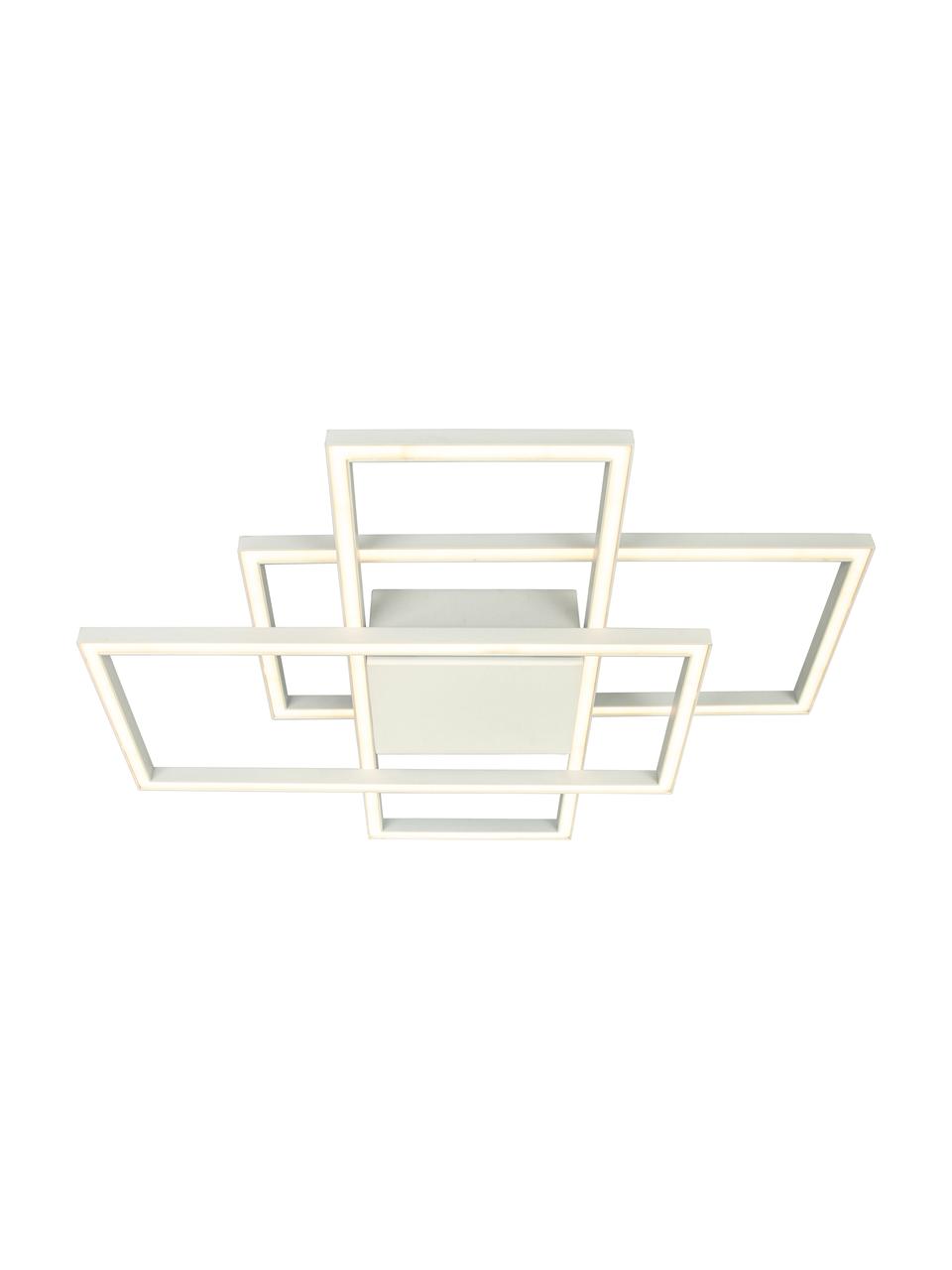 Dimbare LED plafondlamp New York, Diffuser: acryl, Wit, B 66 x H 9 cm