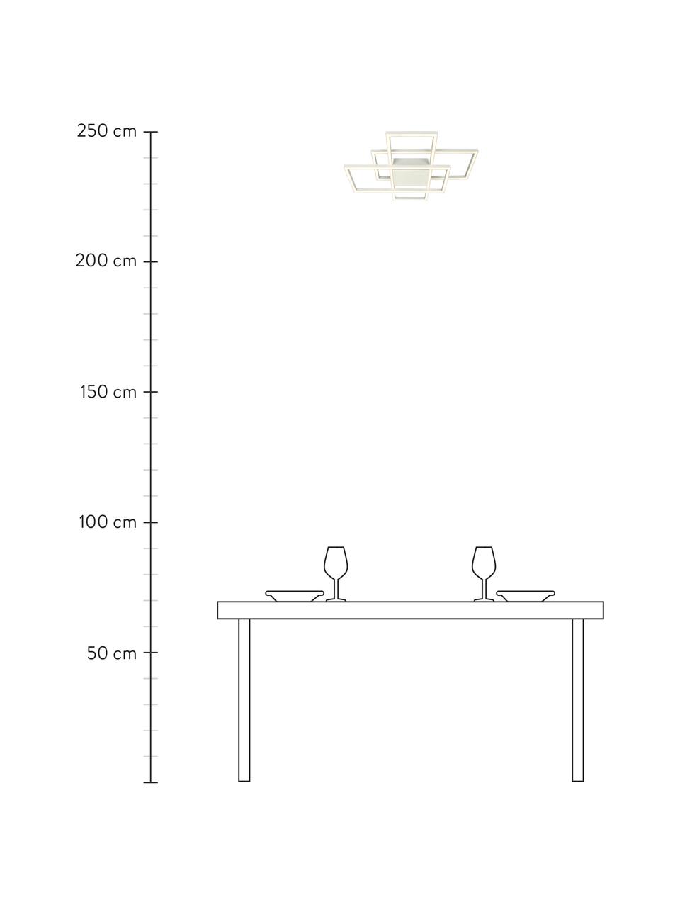 Lampa sufitowa LED z funkcją przyciemniania New York, Biały, S 66 x W 9 cm