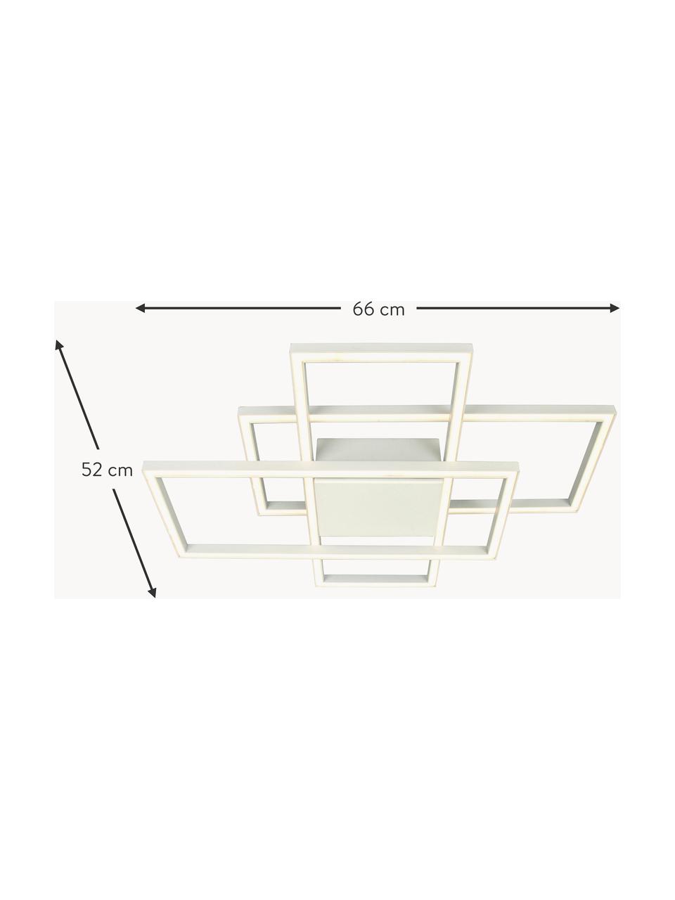 Dimbare LED plafondlamp New York, Diffuser: acryl, Wit, B 66 x H 9 cm