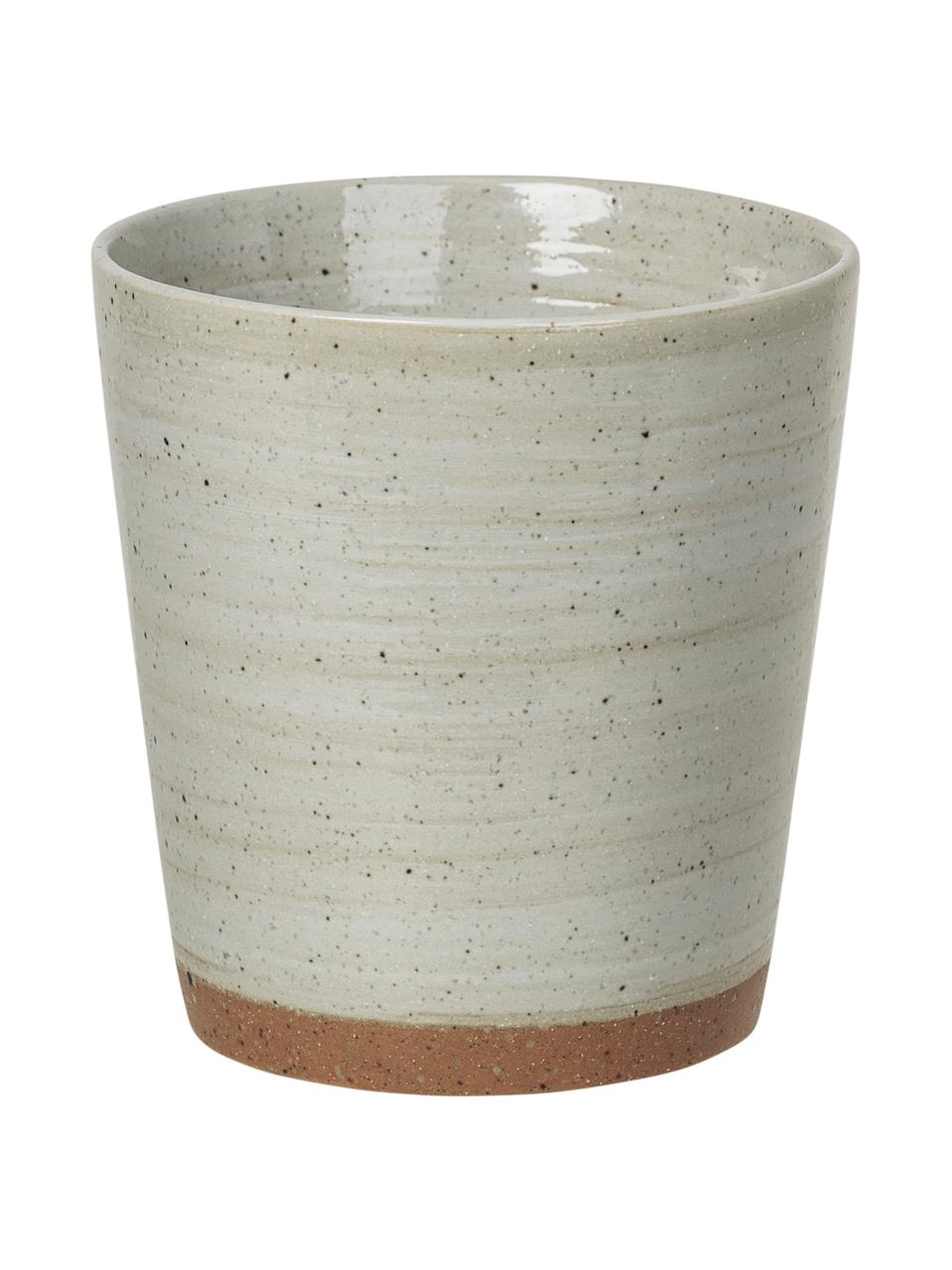 Steingut-Becher Grød, 4 Stück, Steingut, Beige, Braun, Ø 9 x H 9