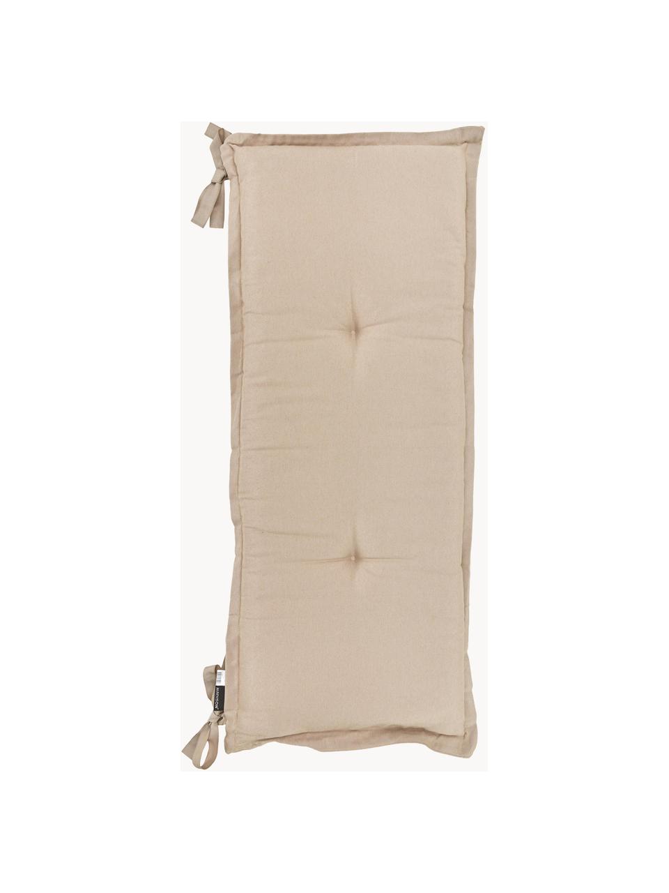 Einfarbige Bankauflage Panama, Bezug: 50 % Baumwolle, 45 % Poly, Beige, B 48 x L 120 cm