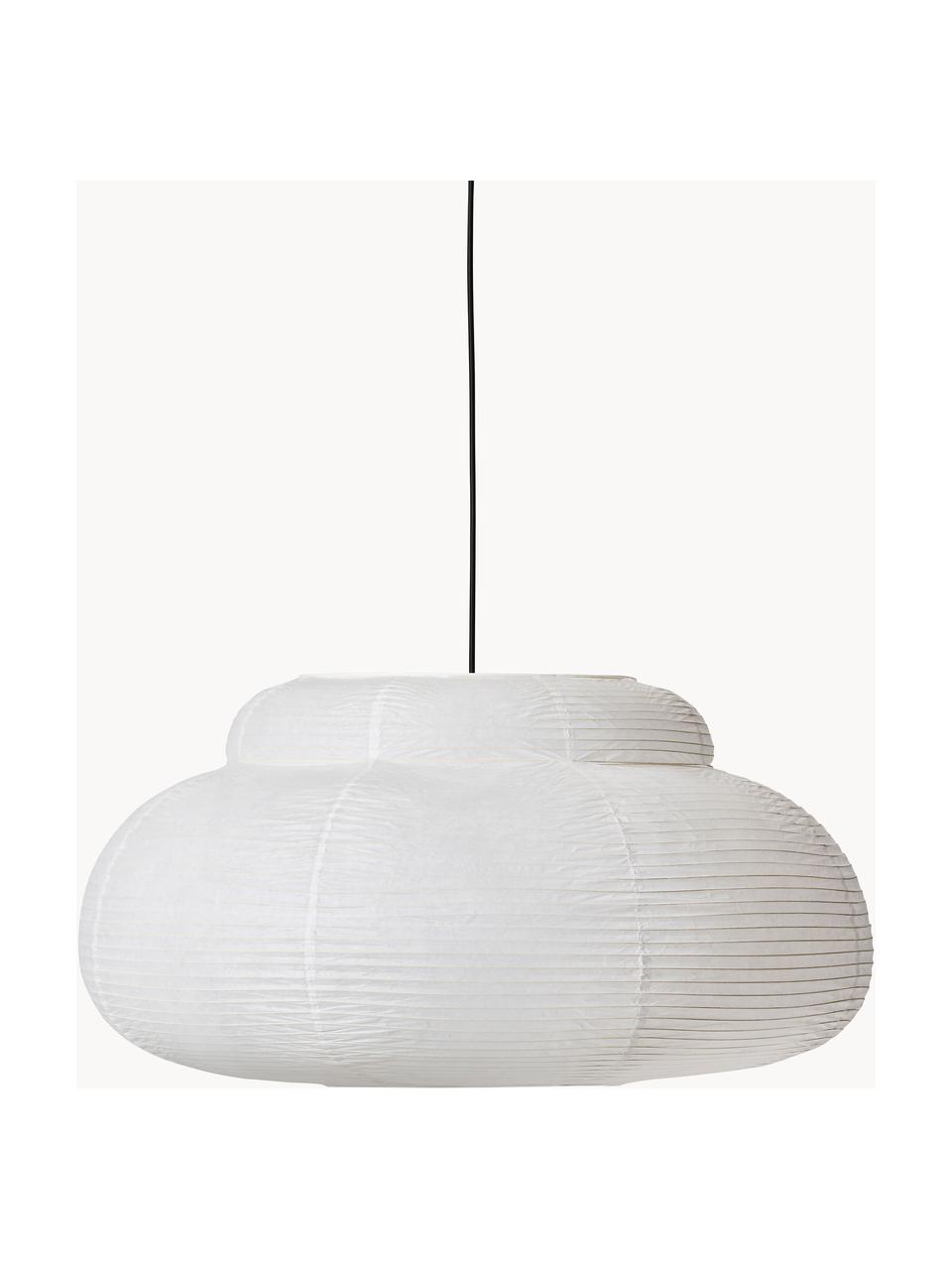 Lampa wisząca z papieru ryżowego Paper, Biały, Ø 80 x W 41 cm