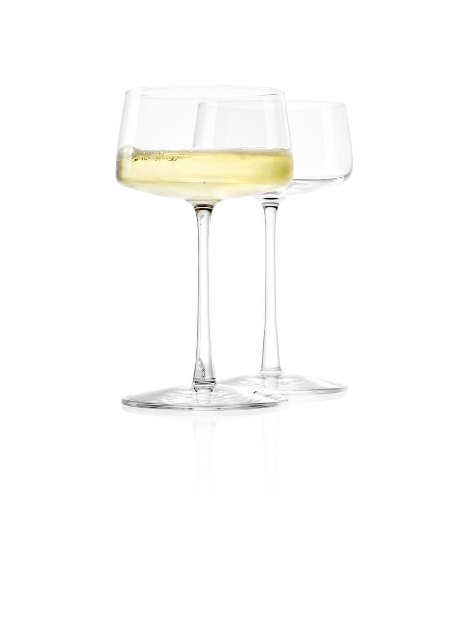 Kristall-Champagnerschalen Power, 6 Stück, Kristallglas, Transparent, Ø 9 x H 16 cm, 275 ml