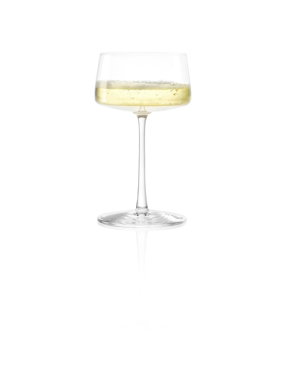 Kieliszek do szampana ze szkła kryształowego Power, 6 szt., Szkło kryształowe, Transparentny, Ø 9 x W 16 cm, 275 ml