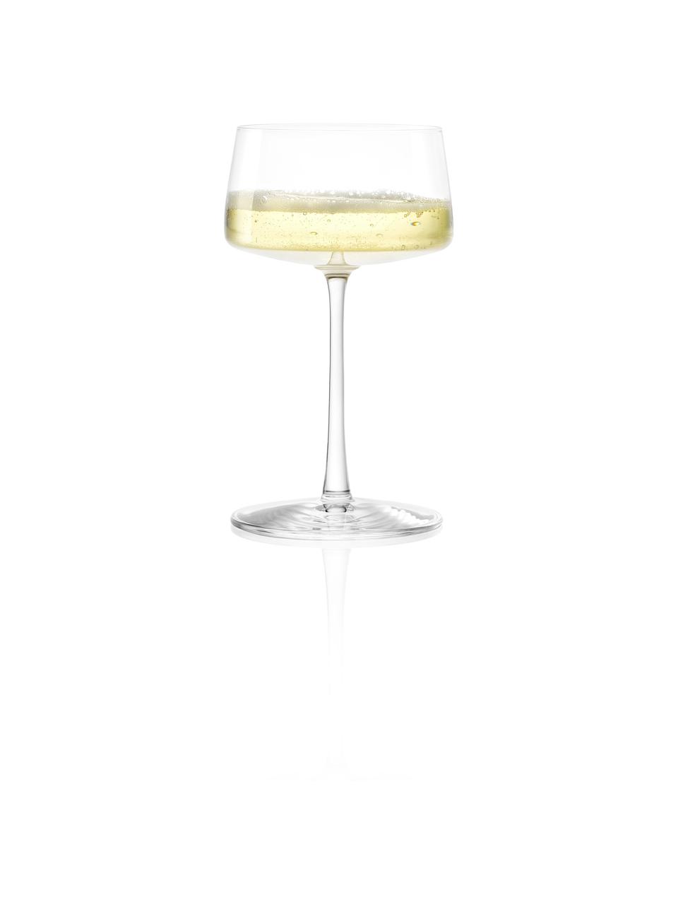 Kristall-Champagnerschalen Power, 6 Stück, Kristallglas, Transparent, Ø 9 x H 16 cm, 275 ml