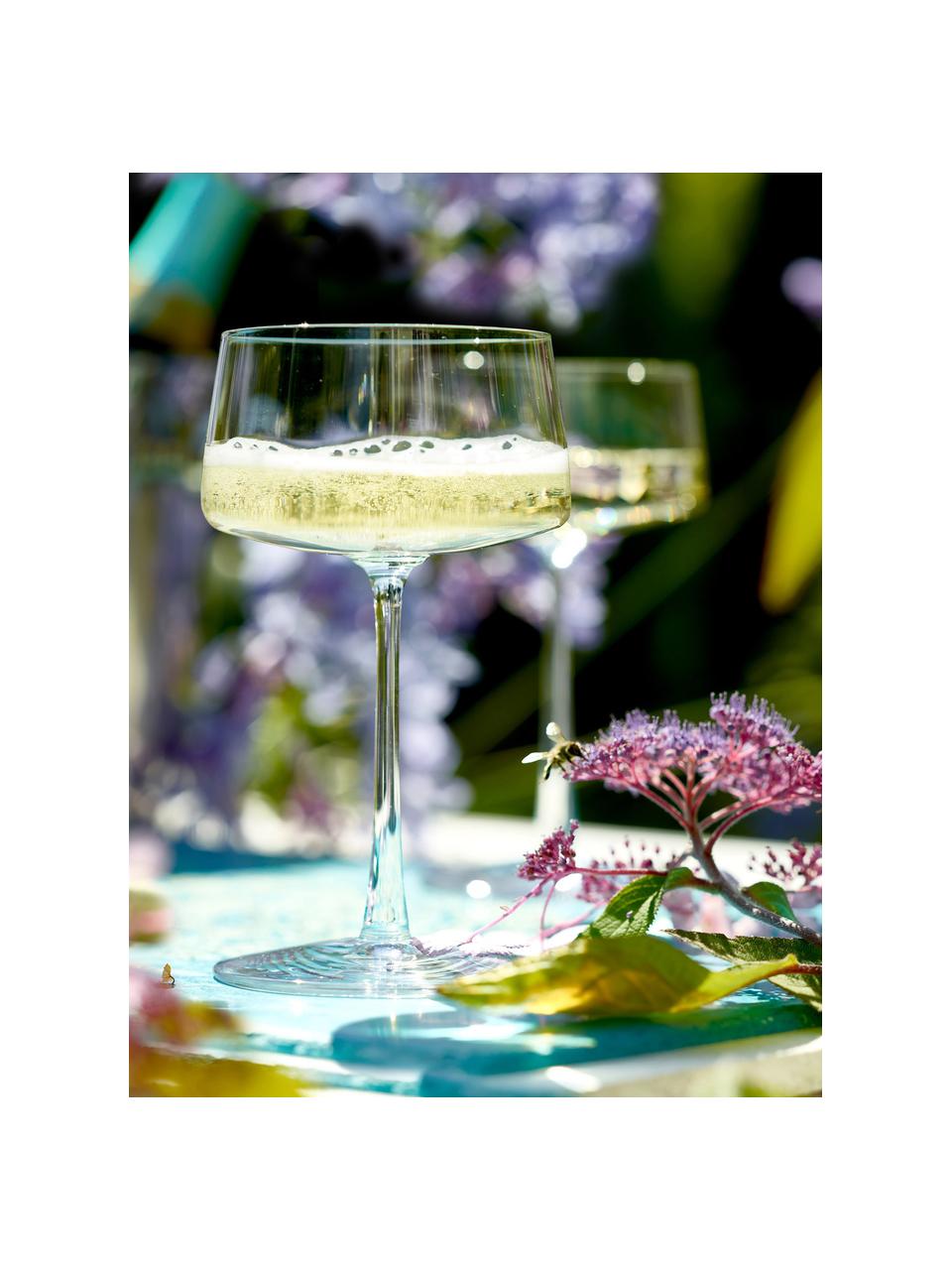 Krištáľové poháre na šampanské Power, 6 ks, Krištáľové sklo, Priehľadná, Ø 9 x V 16 cm, 275 ml