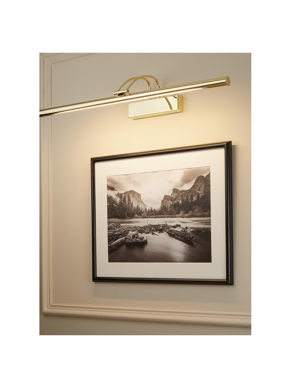 Grosse LED-Bilderleuchte Picture mit Schalter, Goldfarben, glänzend, B 68 x H 12 cm