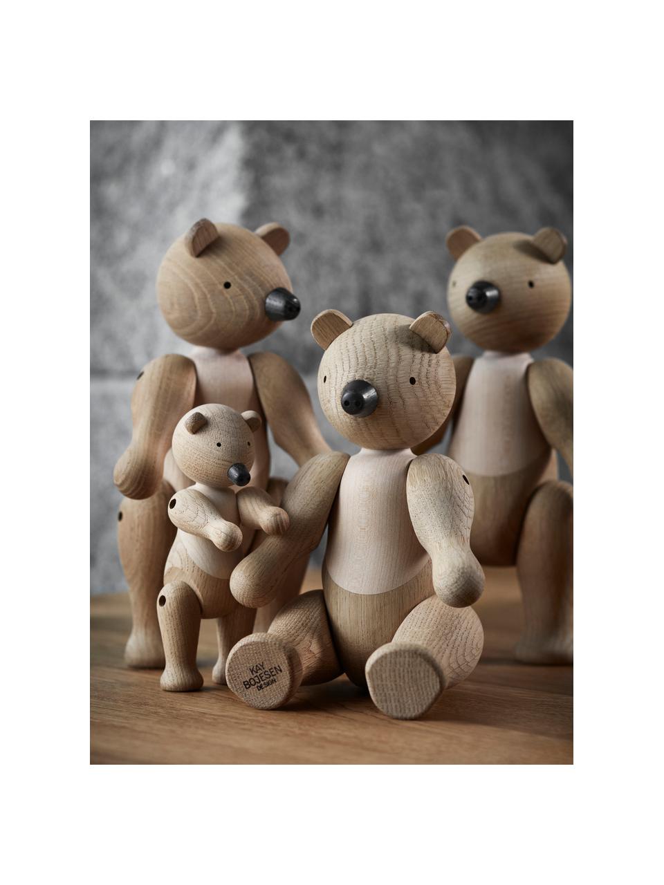 Deko-Objekt Bär aus Eichenholz, Eichenholz, Helles Holz, B 16 x H 25 cm