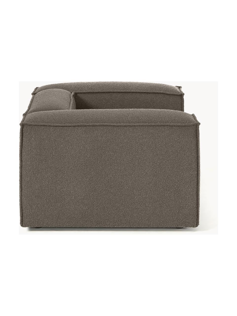 Sillón en tejido bouclé Lennon, Tapizado: tejido bouclé (100% polié, Estructura: madera contrachapada de p, Patas: plástico Este producto es, Bouclé greige, An 130 x F 101 cm