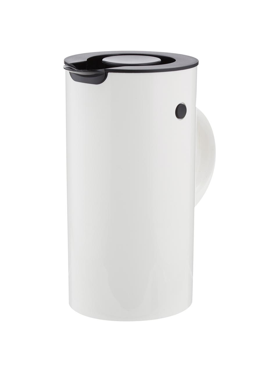 Bollitore elettrico in bianco lucido EM77, 1.5 L, Rivestimento: smalto, Bianco, nero, 1,5 L