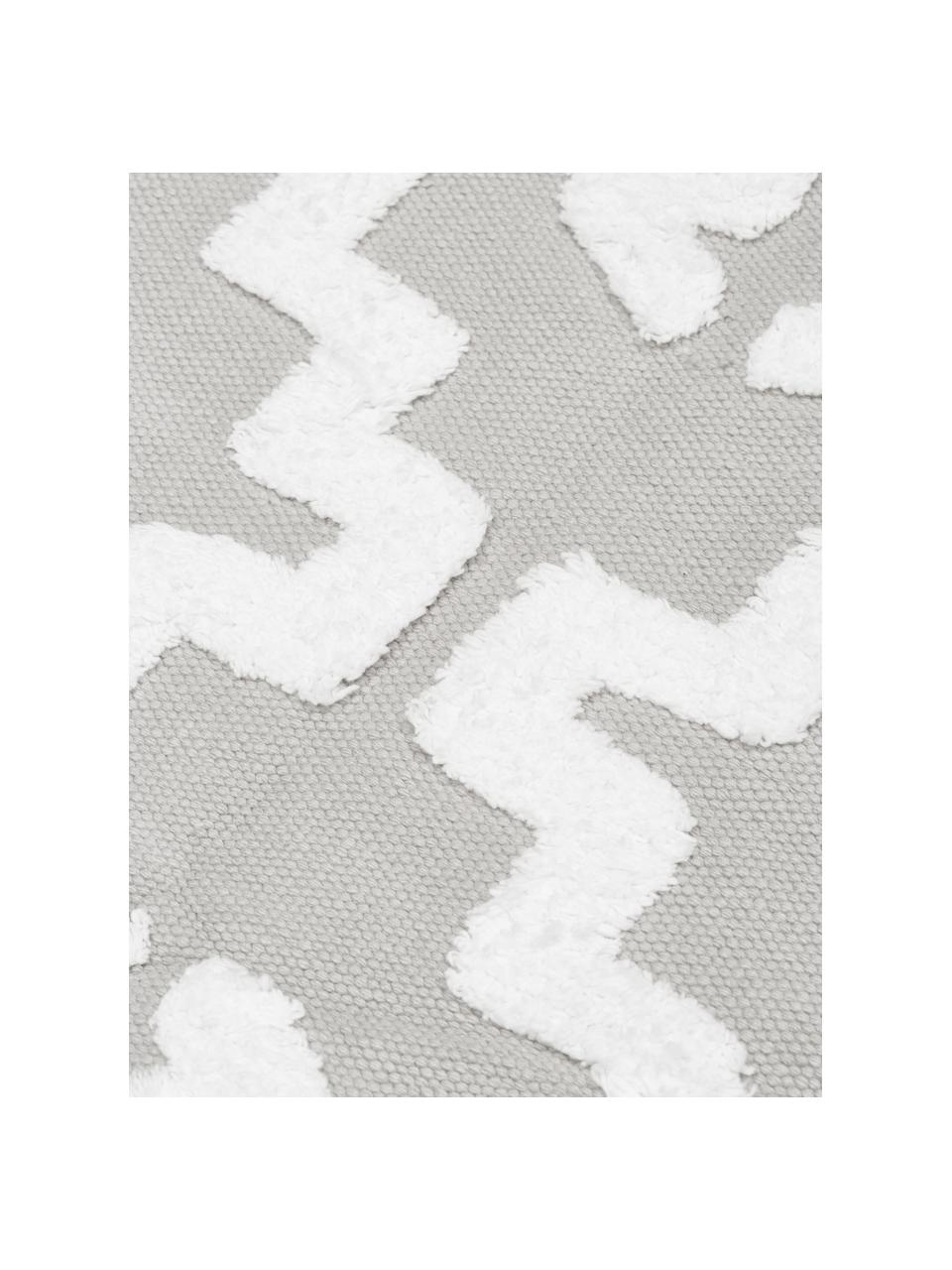 Ręcznie tkany, okrągły dywan z bawełny Idris, 100% bawełna, Szary, Ø 120 cm (Rozmiar S)