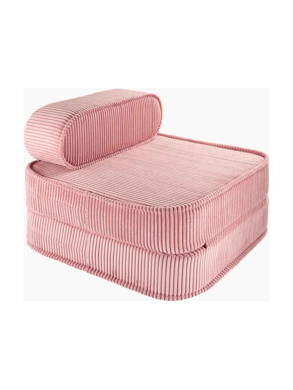 Sillón infantil de pana plegable Sugar, Funda: pana (100% poliéster) pro, Pana rosa palo, An 60 x F 65 cm