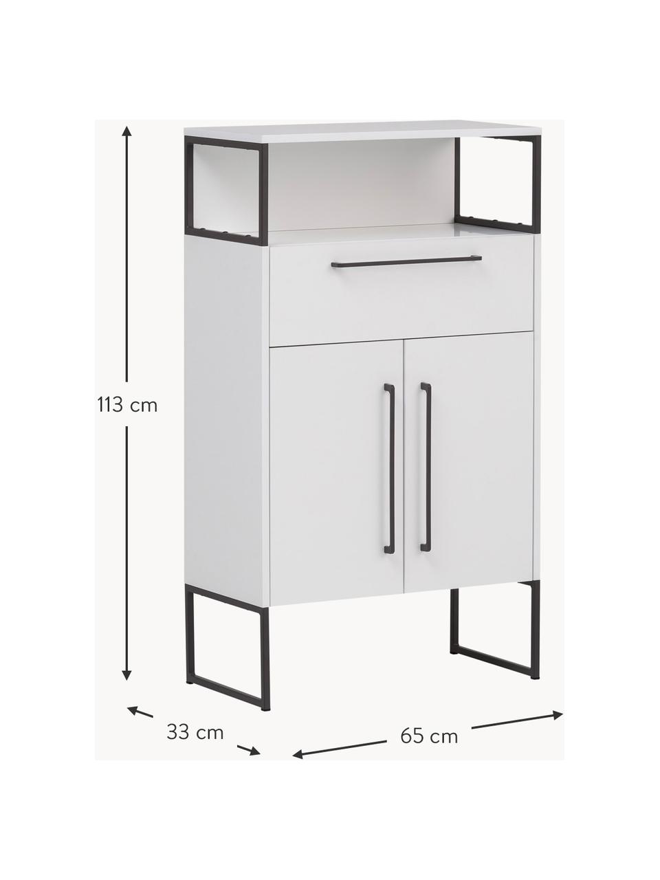 Bad-Midischrank Rosalie, B 65 cm, Weiß, B 65 x H 113 cm