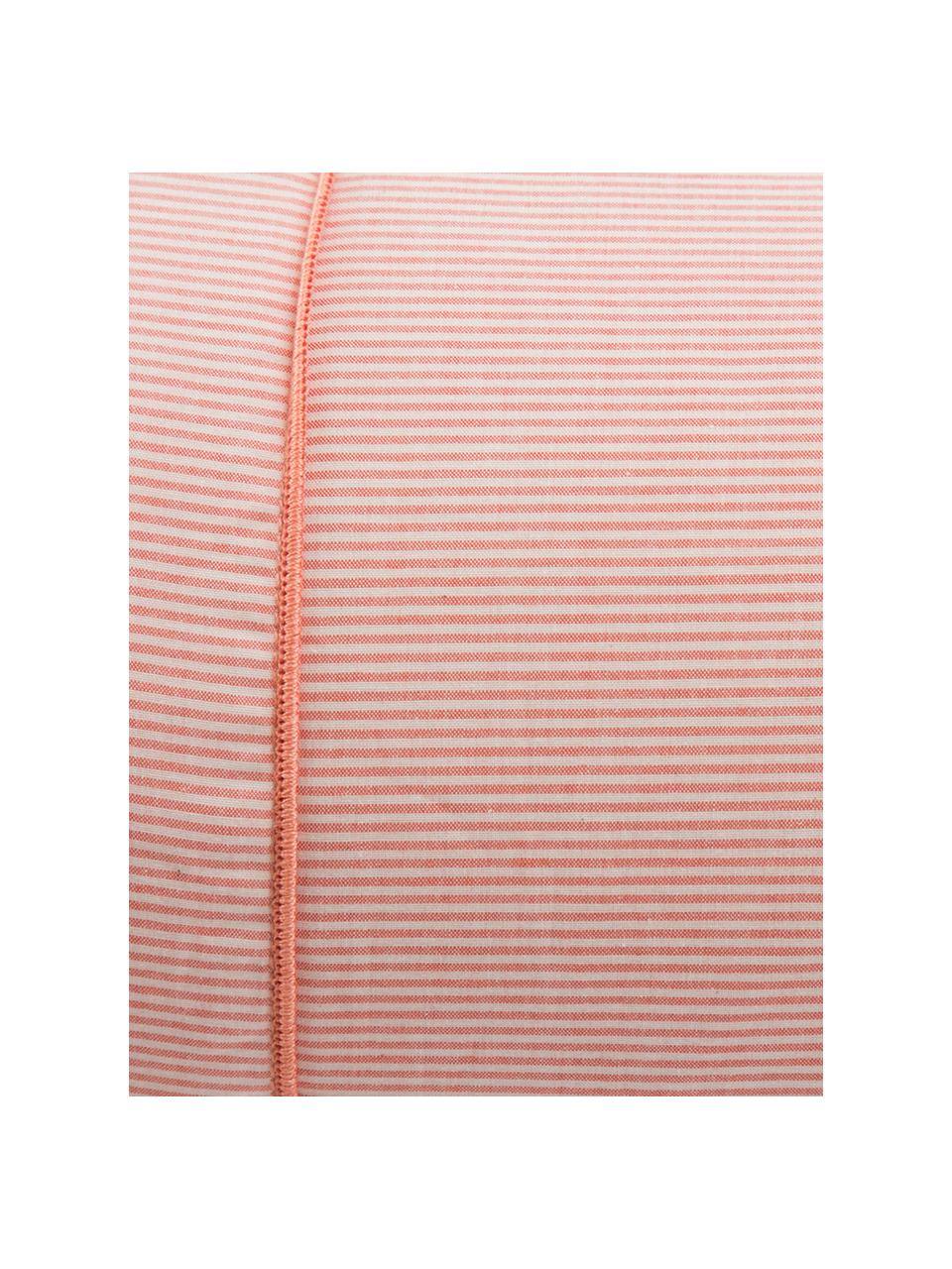 Set lenzuola in percalle Stripes, Tessuto: percalle Il percalle è un, Terracotta, crema, 260 x 295 cm