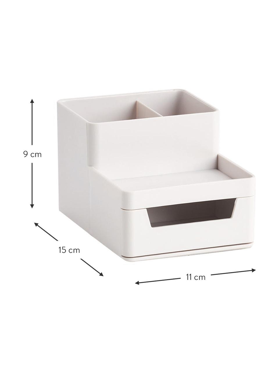 Organiseur bureau Kevin, Plastique (ABS), Gris clair, larg. 15 x haut. 9 cm