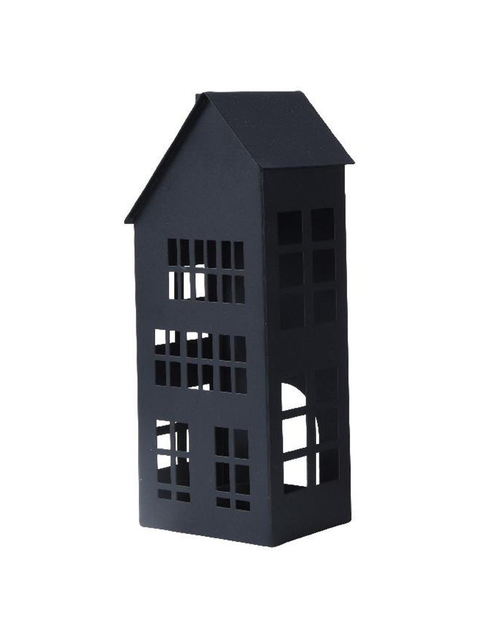Teelichthalter-Set Sweet Home, 3-tlg., Metall, beschichtet, Schwarz, Set mit verschiedenen Größen